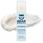 Bear Basics Coconut Oil Jumbo Lip Balm Single - Unscented, 0.5 oz tube
