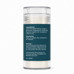 Bear Basics Beef Tallow Deodorant back label - ingredients and directions