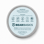 Bear Basics Coconut Oil Body Bar tin lid - ingredients and directions