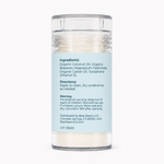 Bear Basics Coconut Oil Deodorant back label - ingredients and directions
